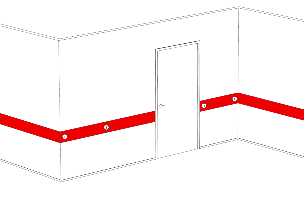 Wandschutz aus PET-Recyclingmaterial, Wolke, 146244